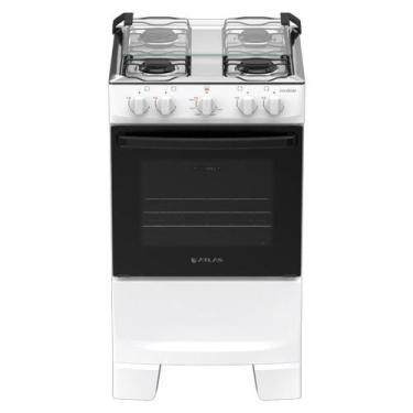 Imagem de Fogão 4 Bocas Atlas Coliseum Plus com Mesa Inox - Branco, Branco