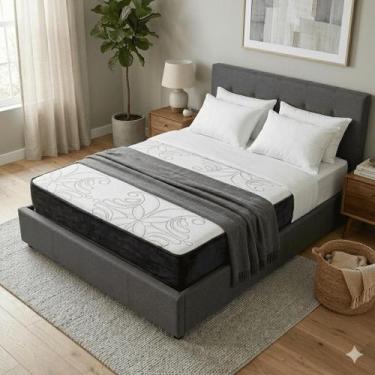 Imagem de Colchão Casal D28 17cm Confortável Resistente e Durável 138x188 - Raíz