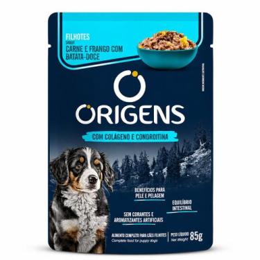 Imagem de Sachê Origens Cães Filhotes Carne E Frango 85g Alimento Úmido Completo