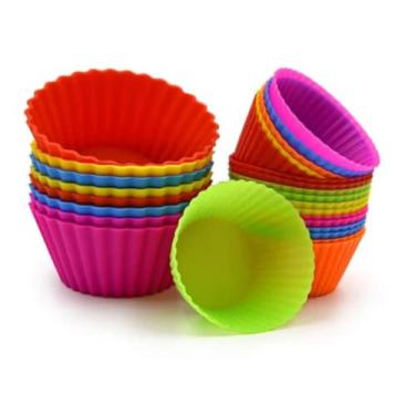 Imagem de Forma Silicone Cupcake Pão De Queijo Empada - 10 Unidades