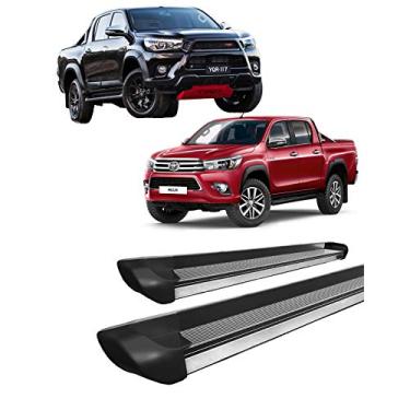 Imagem de Estribo Hilux 2016 a 2020 Personalizado Preto Fosco C/D