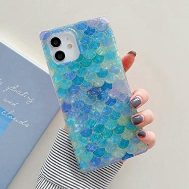 Imagem de Capa à prova de choque colorida com padrão de escama de peixe para iphone 12 11 13 pro xr x xs max 8 7 plus se 2020 capa de concha brilhante proteção contra queda, estilo 4, para iphone 13 pro