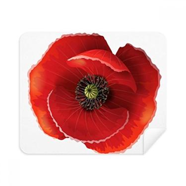 Imagem de Pintura de flor vermelha Big Corn Pano de limpeza Limpador de tela 2 peças Tecido de camurça