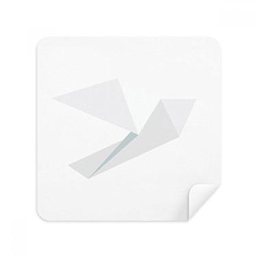 Imagem de Tecido de camurça com estampa de pombo branco abstrato origami 2 unidades