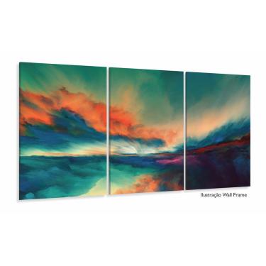 Imagem de Quadro Decorativo Paisagem 120x30 sala quarto 3 peças