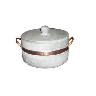 Imagem de Panela Caçarola De Pedra Sabão Com Alça De Cobre 3,0 Litros