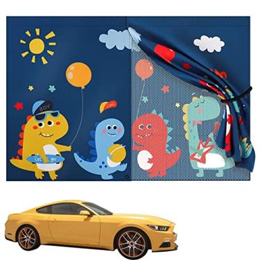 Imagem de janela carro bebê | Cortina magnética desenho animado, cortina magnética carro desenho animado, para-sol universal com proteção solar UV, cortina janela lateral do carro, protetor UV ajustável Nwch-au