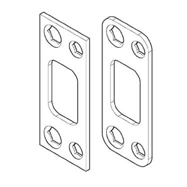 Imagem de Baldwin 8BR0402 Deadbolt Dual Strike Kit for Reserve Series, Satin Nickel