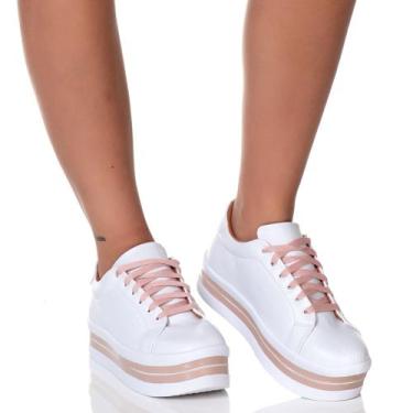 Imagem de Tênis Feminino Salto Plataforma Básico Casual Sapatênis - Estilo Shoes
