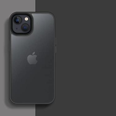 Imagem de Capa de telefone simples com textura fosca de cor sólida para iphone 13 11 12 pro max x xs xr 7 8 plus se2 estojo estético à prova de queda, preto misterioso a, para iphone 11