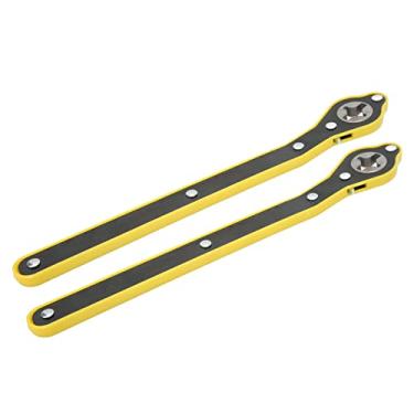 Imagem de Asixxsix Chave de macaco de carro, chave catraca universal giratória de 360° 2T, botão positivo e de reversão, chave de macaco de roda para motocicleta, carro, SUV e outros veículos