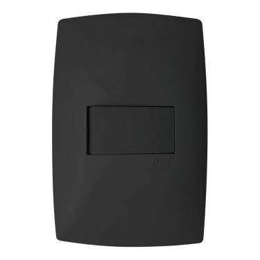 Imagem de Interruptor Simples 10a 4x2 Home Horizontal Preto Fosco Blux