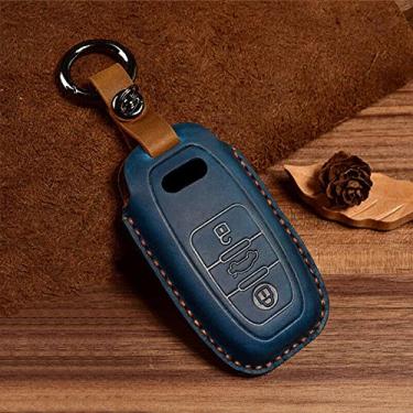 Imagem de CSHU Couro masculino feminino porta-chaves do carro capa chaveiro chaveiro bolsa, apto para Audi A1 A3 A4 A5 Q7 A6 C5 C6,9