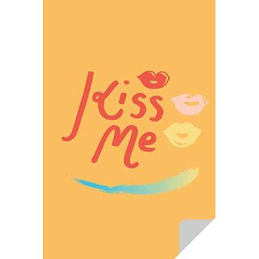 Imagem de kiss me: write the love letterin the notebook .lined gray,110 page