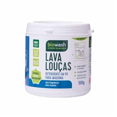 Imagem de Kit 2X: Detergente Lava Louças Pó Biodegradável Biowash 500g