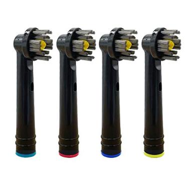 Imagem de Lezhisnug Cabeças de escova de substituição de clareamento 3D cerdas de carvão de bambu compatíveis com Oral b, pacote de 4 escovas de dentes elétricas de carvão adequado Oral b 7000/Pro 1000/9600/500/3000/8000, cuidados profissionais