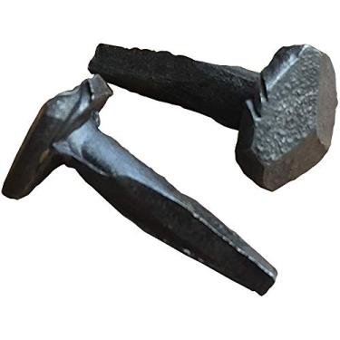 Imagem de (20) – Pregos de aço decorativos com cabeça de rosa com acabamento de óxido preto – 20 unhas