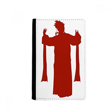 Imagem de Porta-passaporte com contorno de ópera de Pequim da China Notecase Burse capa carteira porta-cartões, Multicolor