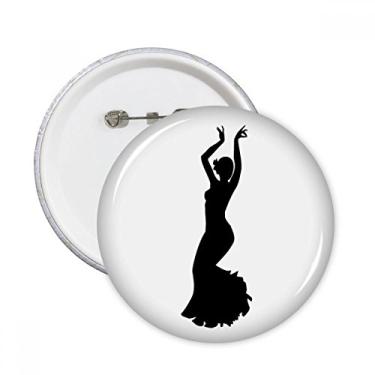 Imagem de Broche redondo para dançarina, dança popular, arte de dança, broches, emblema, acessório, decoração, 5 peças