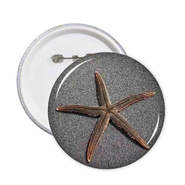 Imagem de Decoração de parede cinza estrela do mar ciência imagem alfinetes crachá botão emblema acessório 5 peças