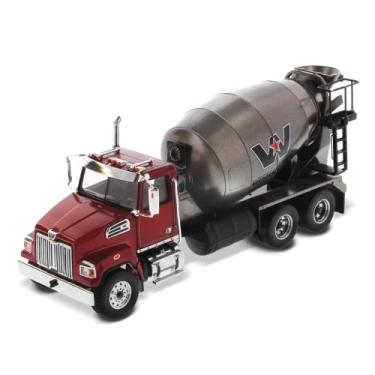 Imagem de Western Star 4700 SF Concrete Mixer Metallic Red with Gray Body 1/50 Diecast Model by Diecast Masters