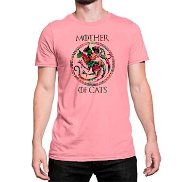 Imagem de Camiseta T-Shirt Mother Of Cats Floral Game Of Thrones Série Cor:Rosa;Tamanho:M
