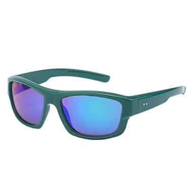 Imagem de Óculos de sol esportivos Punk Óculos de sol feminino Óculos de sol masculinos Quadrados Óculos de proteção UV400, C4 verde, tamanho único