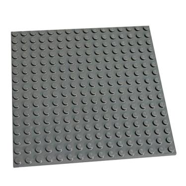 Imagem de LEGO Peças e peças: Cinza-escuro (cinza escuro pedra) 16 x 16 pinos (12 x 12 cm) Placa x1
