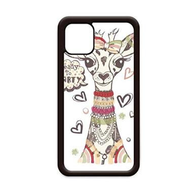 Imagem de Capa colorida de desenho de girafa para iPhone 11 Pro Max para Apple Mobile Case