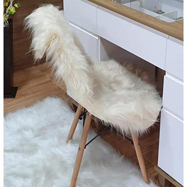 Imagem de Manta em Pelúcia Pelo Alto Luxo para Decoração, Fotos 80 X 50 cm Cor:AREIA