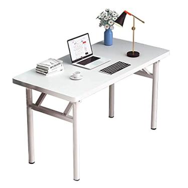 Imagem de Mesa dobrável doméstica escrivaninha pequena escrivaninha para escritório doméstico escrivaninha de escritório pequena escrivaninha resistente e dobrável para computador, adequada para espaços