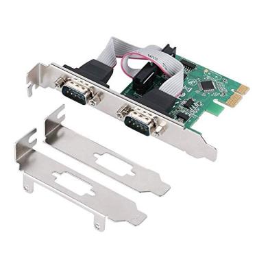 Imagem de Jeirdus PCIe Cartão Combo Serial Paralela, RS-232 Porta serial COM e DB25 Porta paralela LPT para conversor adaptador de cartão PCI Express WCH382 Chip com suporte baixo, PCIE to RS232