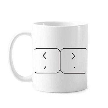 Imagem de Suportes para teclado com símbolos Art Deco presente moderno caneca cerâmica café porcelana copo talheres