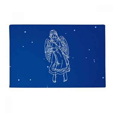 Imagem de DIYthinker Tapete para porta de banheiro com padrão de constelação de virgem do universo Star
