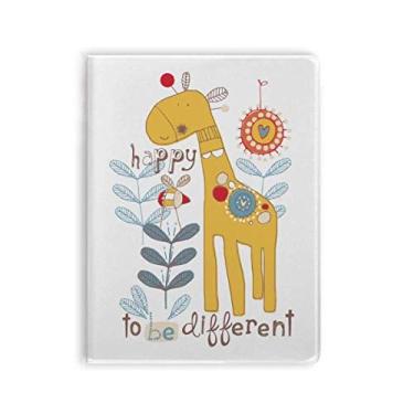 Imagem de Caderno de desenho Girafa Amarelo Aniamal Capa Diário Capa Macia