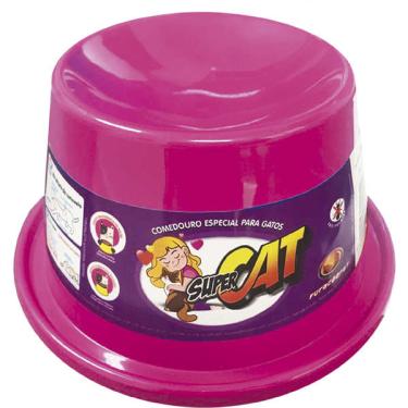 Imagem de Comedouro Plástico Super Cat Rosa - 200 mL