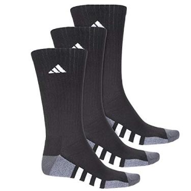 Imagem de Meias Adidas Color-Block 3 listras, pacote com 3, Preto/Ônix/Marl claro, 6-12