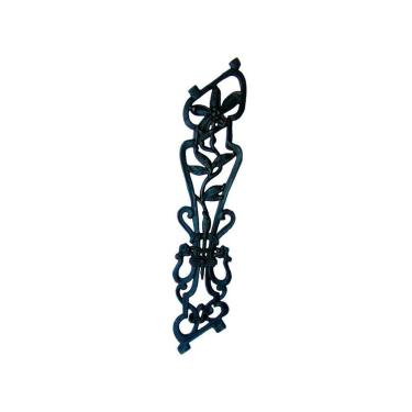 Imagem de Grade Ferro Fundido Flor de Lírio Escada Pra Varanda 84x18cm