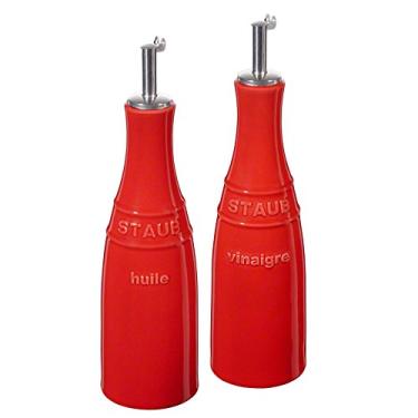 Imagem de Conjunto Óleo e Vinagre, Cerâmica, Cereja, 250 ml, STAUB