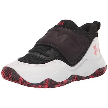 Imagem de Under Armour Tênis de basquete unissex infantil School Zone 2, (003) Preto/Branco/Vermelho, 4.5 Big Kid