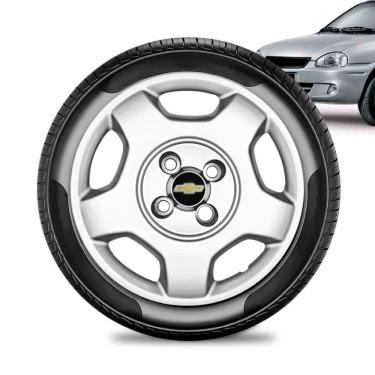 Imagem de Calota Chevrolet Corsa aro 14 2004 06 06 07 prata Emb Pret