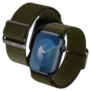 Imagem de Spigen Lite Fit Pulseira para Apple Watch Compatível com Ultra 3/2/1 49mm, Series 11/10 46mm, 9/8/7 45mm, SE3/SE2/SE/6/5/4 44mm, 3/2/1 42mm Pulseira Solo Loop Nylon - Khaki