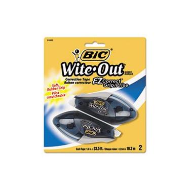 Imagem de Fita de correção Wite-Out EZ correta, sem recarga, 1/6" x 1,021 cm, 2/pacote