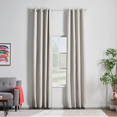Imagem de Linenspa Cortina blackout 100% conjunto de 2 painéis; cortinas brancas de 260 cm de comprimento; isolamento térmico, redução de ruído