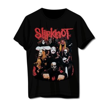 Imagem de Camiseta Plus Size Slipknot Vermelha Preta Banda De Rock Unissex