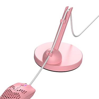Imagem de Ajazz Games Mouse Bungee Mouse Cord Clip Cord Sistema de Gerenciamento Flexível Rotativo 360 Graus para Esports FPS Games (Rosa)