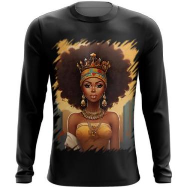Imagem de Camiseta Manga Longa Rainha Africana Queen Afric 9 - Kasubeck Store
