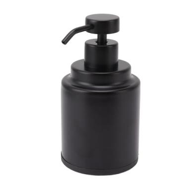 Imagem de Dispensador de sabão de aço inoxidável, dispensador de sabão líquido preto, bomba manual de imprensa manual para xampu e loção de banho (círculo preto)
