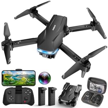 Imagem de Drone with Camera 1080P HD FPV Foldable Drone for Beginners and Kids, Quadcopter with Voice Gesture Control with Carrying Case, One Key Take Off/Land, Optical Flow Positioning, 360° Flip, Waypoint Fly