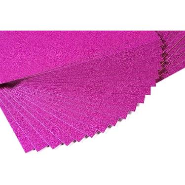 Imagem de TGXRZX Cartolina com glitter, cartolina colorida, 20 folhas de cartolina artesanal, para embalagem de caixa de , decoração de festa de aniversário, projeto DIY de cartolina com glitter A4, 250 g/m² (rosa vermelha 20 folhas)